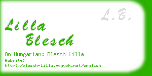 lilla blesch business card